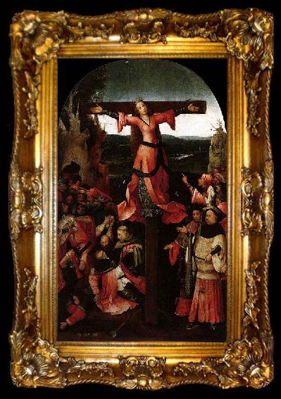 framed  Hieronymus Bosch Triptych of the crucified Martyr, ta009-2